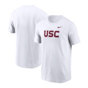 USC Trojans Men's Nike White Cotton Wordmark T-Shirt